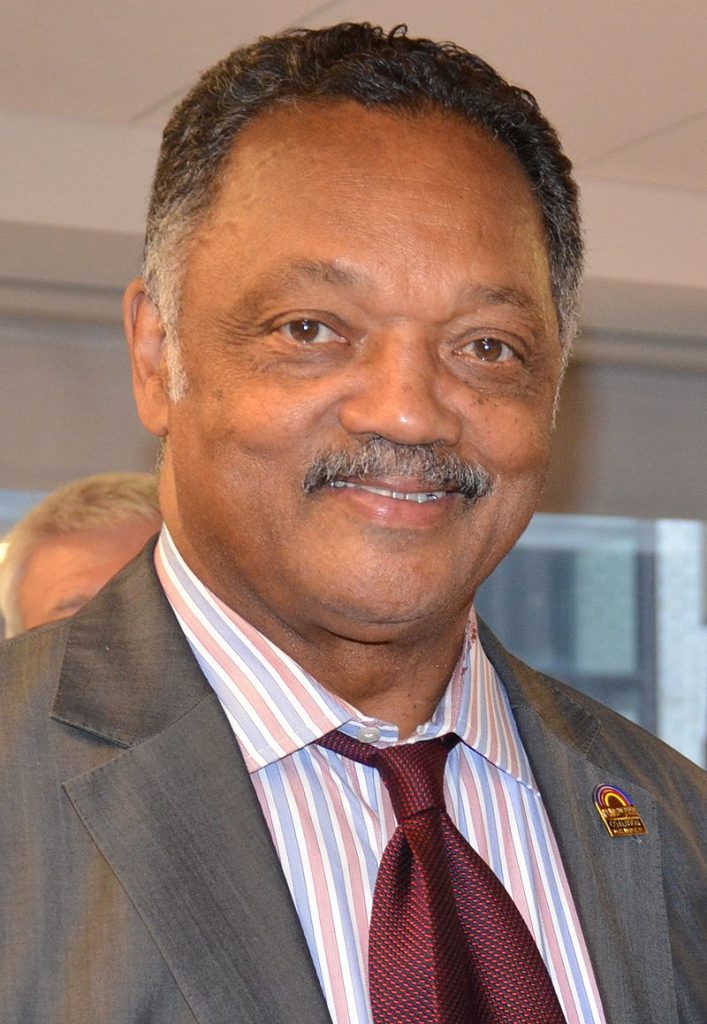 Jesse Jackson, political activist, Baptist minister, and politician.