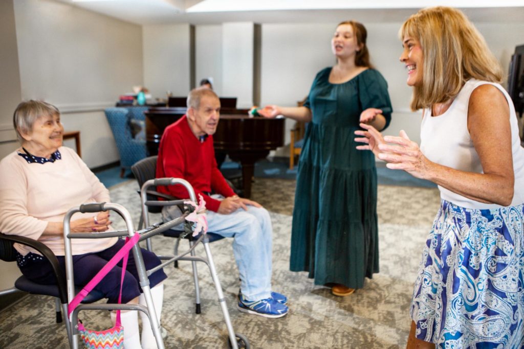 The Covenant Home residents with Jackie, Valarie, and nick of Sing Out Loud, Thursday, September 23rd, 2021.