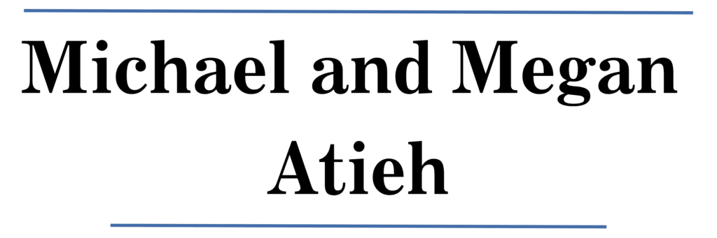 Logo for sponsor Michael and Megan Atieh.