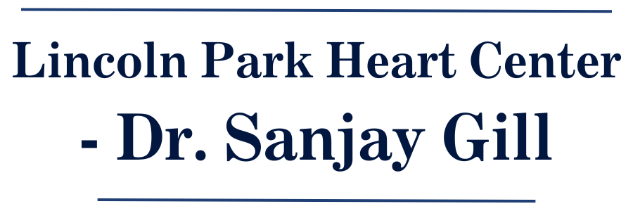 Logo that reads, "Lincoln Park Heart Center - Dr. Sanjay Gill"