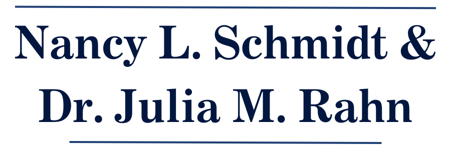 Logo that reads, "Nancy L. Schmidt & Dr. Julia M. Rahn"